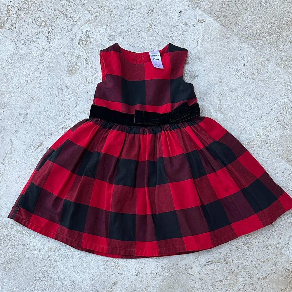 Carter's Red and Black Plaid Dress